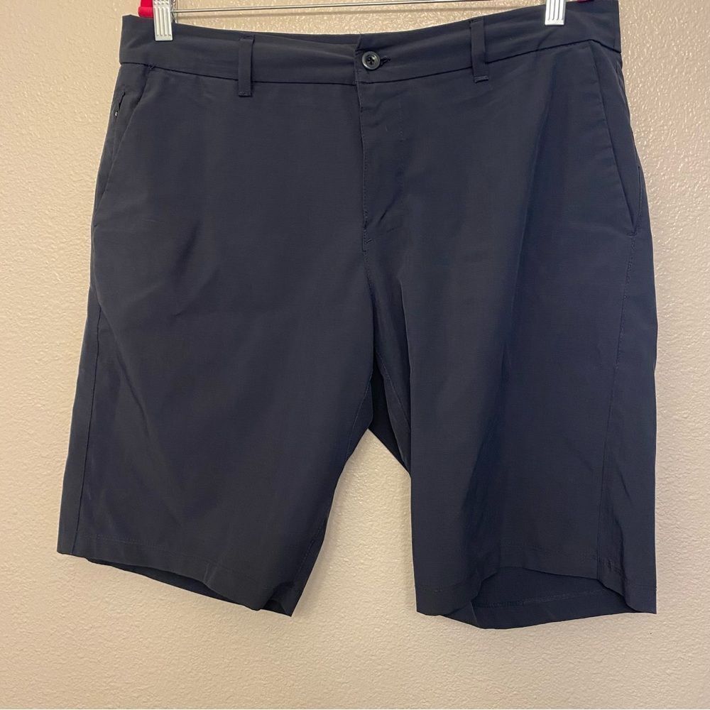 Hang Ten Hybrid Stretch lightweight everyday stretch navy blue shorts 12” - 36